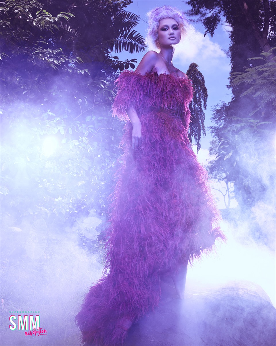 Người mẫu Quỳnh Anh ở thử thách chụp hình “Nàng tiên trong rừng” trong tập 8. Ảnh: SMM