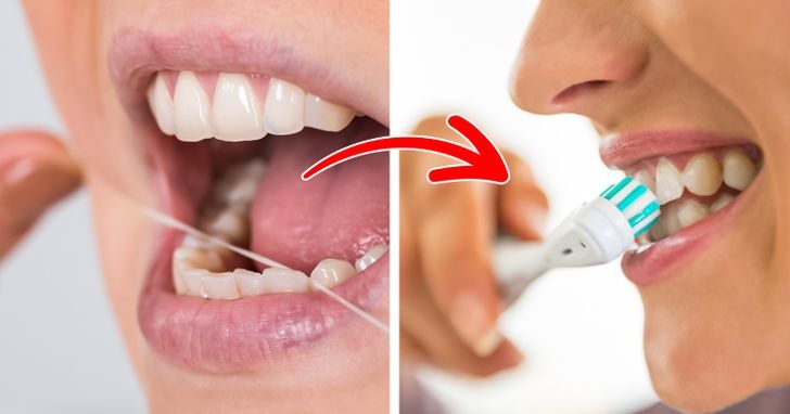 Dùng chỉ nha khoa trước khi đánh răng. Dùng chỉ nha khoa thường xuyên cũng có thể giúp bạn giảm hôi miệng và loại bỏ các mảng bám trên răng. Các bác sĩ chuyên khoa khuyên bạn nên dùng chỉ nha khoa ngay trước khi đánh răng bởi nó sẽ giúp bạn bỏ được cọ rửa được những khu vực răng mà bàn chải không tiếp cận được.