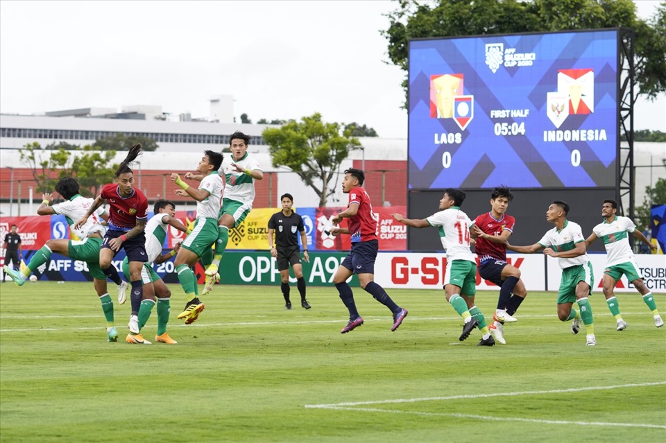 Ghi 9 bàn nhưng hàng thủ Indonesia vẫn để thủng lưới 3 lần trước các đối thủ Lào và Campuchia. Ảnh: Affsuzukicup