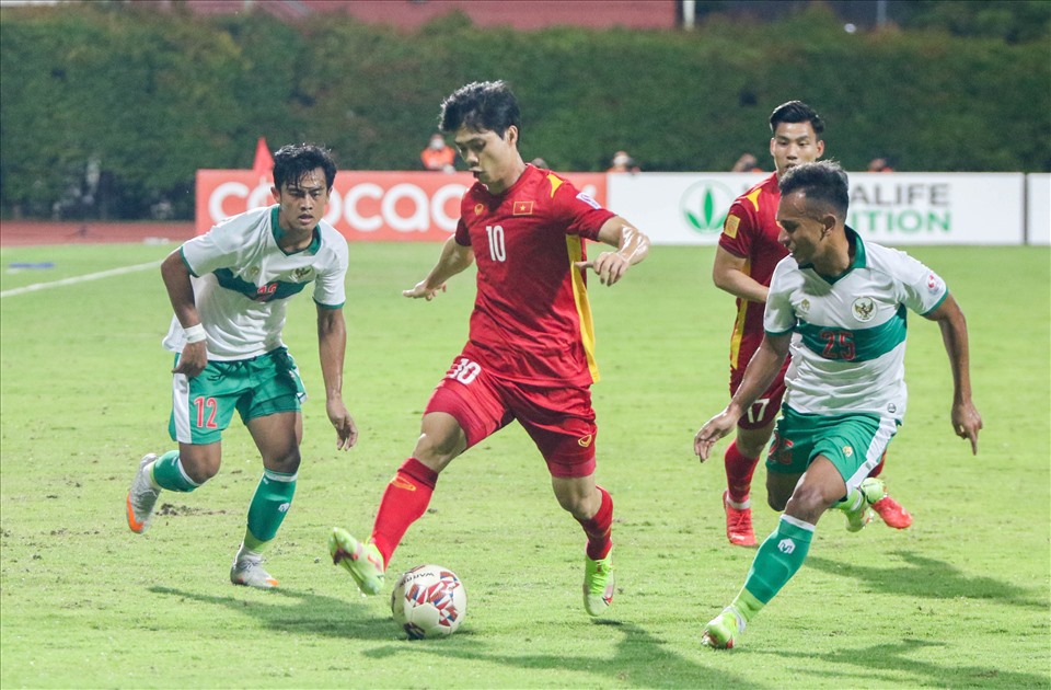 Tuyển Việt Nam bị Indonesia cầm hoà 0-0. Ảnh: VFF