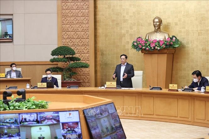 Thủ tướng Pham Minh Chính phát biểu khai mạc cuộc họp.