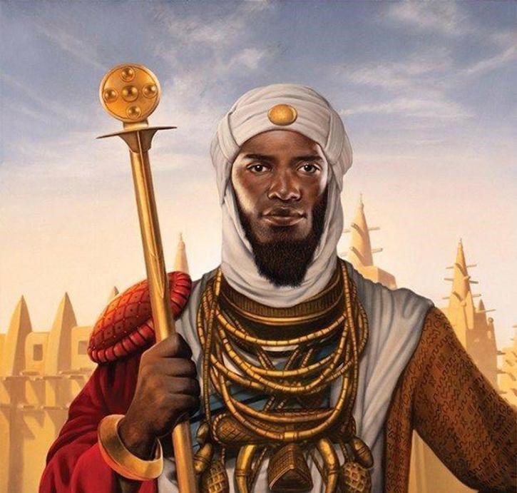 Một bức họa về người giàu nhất mọi thời đại - khi qua đời vào năm 1337, Hoàng đế Mansa Musa tích lũy số của cải lớn đến mức “nhiều hơn bất cứ ai có thể mô tả“.