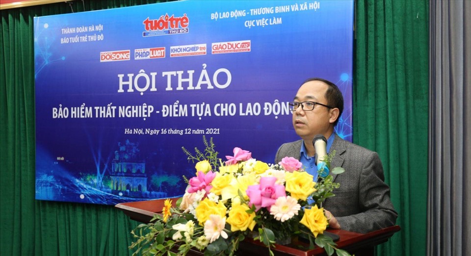 Ông Nguyễn Mạnh Hưng - Tổng Biên tập báo Tuổi trẻ Thủ đô, phát biểu khai mạc hội thảo.