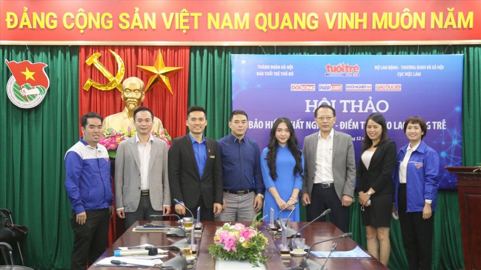 Điểm cầu hội thảo tại trụ sở Thành đoàn Hà Nội.
