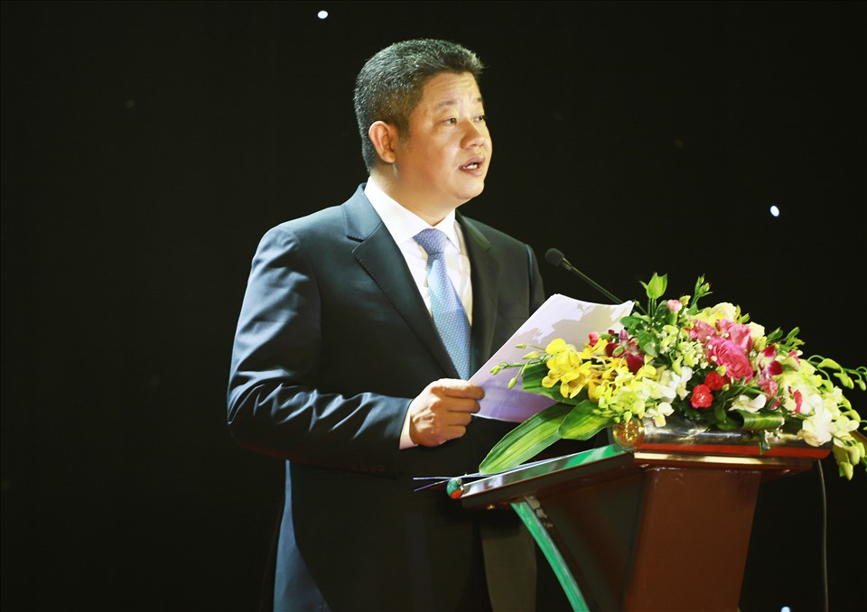 Ông Nguyễn Mạnh Quyền - Phó chủ tịch UBND TP. Hà Nội phát biểu chào mừng.
