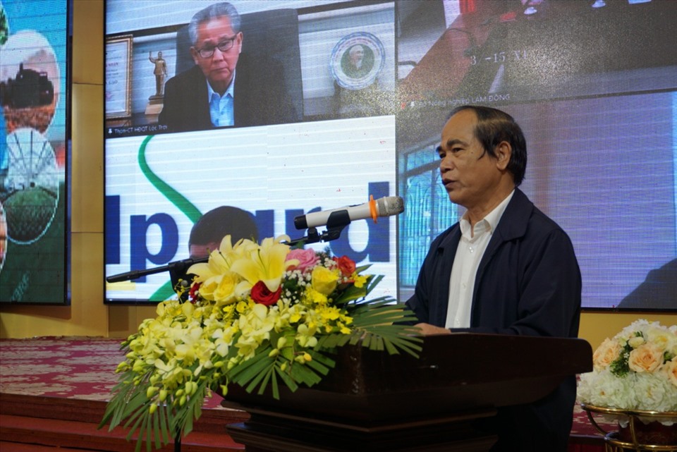 Ông Võ Ngọc Thành - Chủ tịch UBND tỉnh Gia Lai phát biểu tại hội thảo. Ảnh T.T