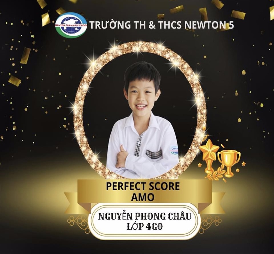 Học sinh Nguyễn Phong Châu - Một trong những học sinh xuất sắc nhất và cùng là niềm tự hào của trường Liên cấp Newton.