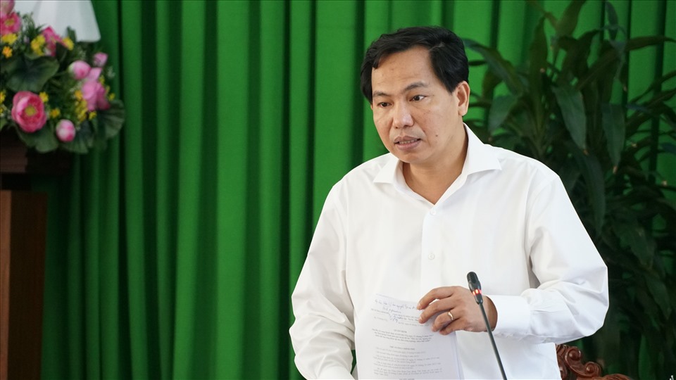Bí thư Thành ủy Cần Thơ Lê Quang Mạnh phát biểu tại buổi làm việc.