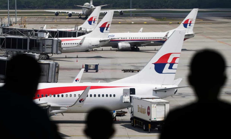 Máy bay của hãng Malaysia Airlines tại sân bay Kuala Lumpur. Ảnh: AFP