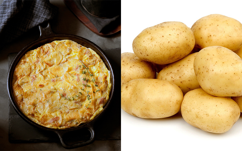 Món Frittata khoai tây rất dễ thực hiện. Ảnh đồ họa: Gia Linh