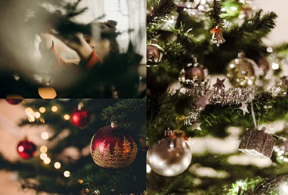 Trang trí phòng ngủ với cây thông Noel, đem đến không khí Giáng sinh ấm áp. Đồ họa: M.H