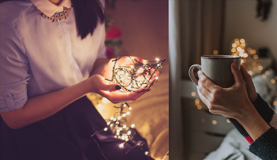 Lắp đèn nháy, nhâm nhi chút trà nóng... là cách đón Noel tuyệt vời. Đồ họa: M.H
