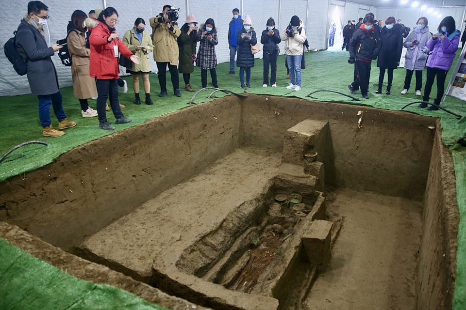 Khai quật tại khu di chỉ Lưu Ly Hà. Ảnh: Xinhua
