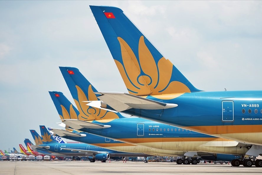 Vietnam Airlines là 1 trong 2 hãng bay đầu tiên được phân slot bay quốc tế đến Nhật Bản từ ngày 1.1.2022. Ảnh: LDO