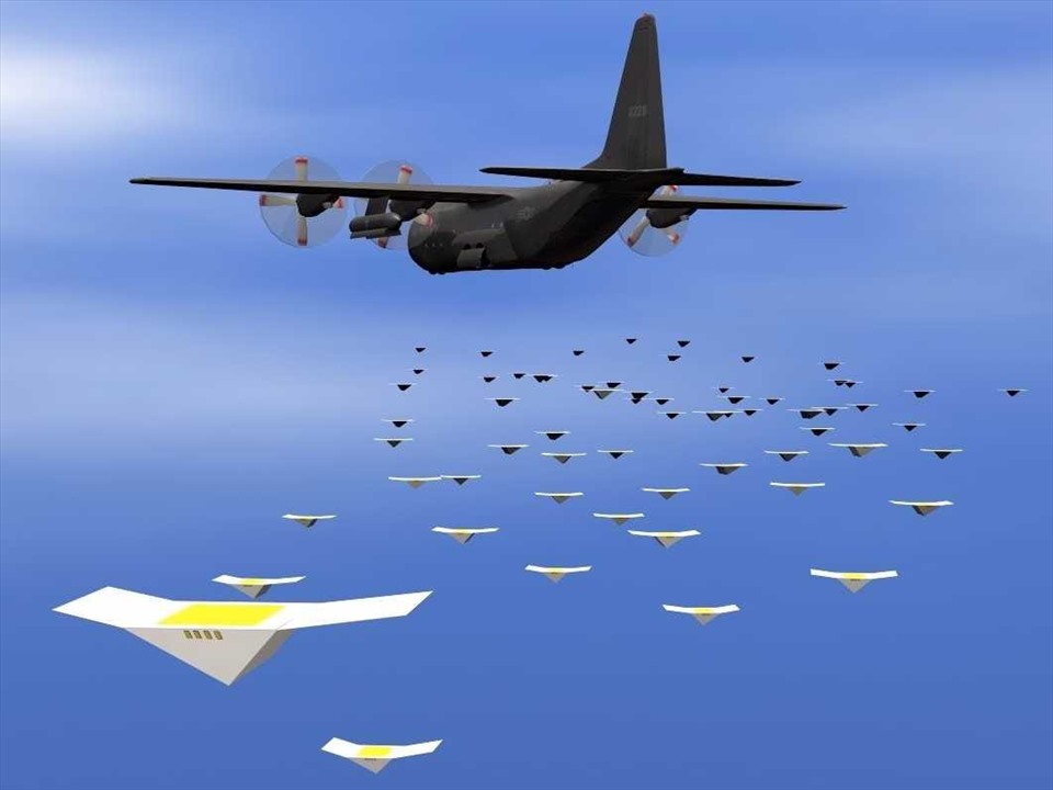 Mô phỏng hoạt động tấn công sử dụng công nghệ bầy UAV của Cơ quan nghiên cứu các dự án quốc phòng tiên tiến (DARPA). Nguồn: DARPA