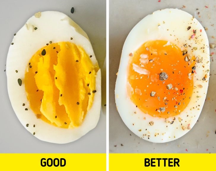 Mặc dù trứng khi nấu chín giúp dễ tiêu hơn, nhưng nhiệt độ cao có thể làm hỏng một số chất dinh dưỡng của chúng. Ví dụ, chiên và luộc trứng chín kỹ làm giảm số lượng chất chống oxy hóa có trong trứng. Nên ăn trứng luộc chín vừa phải, chúng đảm bảo lượng protein tốt nhất mà không phát sinh bất kỳ calo nào, hỗ trợ tốt việc giảm cân.