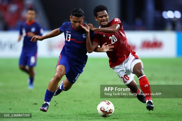 Tuyển Indonesia thi đấu áp đảo trong khoảng thời gian đầu trận. Ảnh: AFP