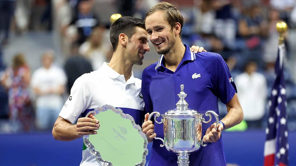 Daniil Medvedev đã phá hỏng cơ hội giành Golden Slam của Djokovic. Ảnh: US Open
