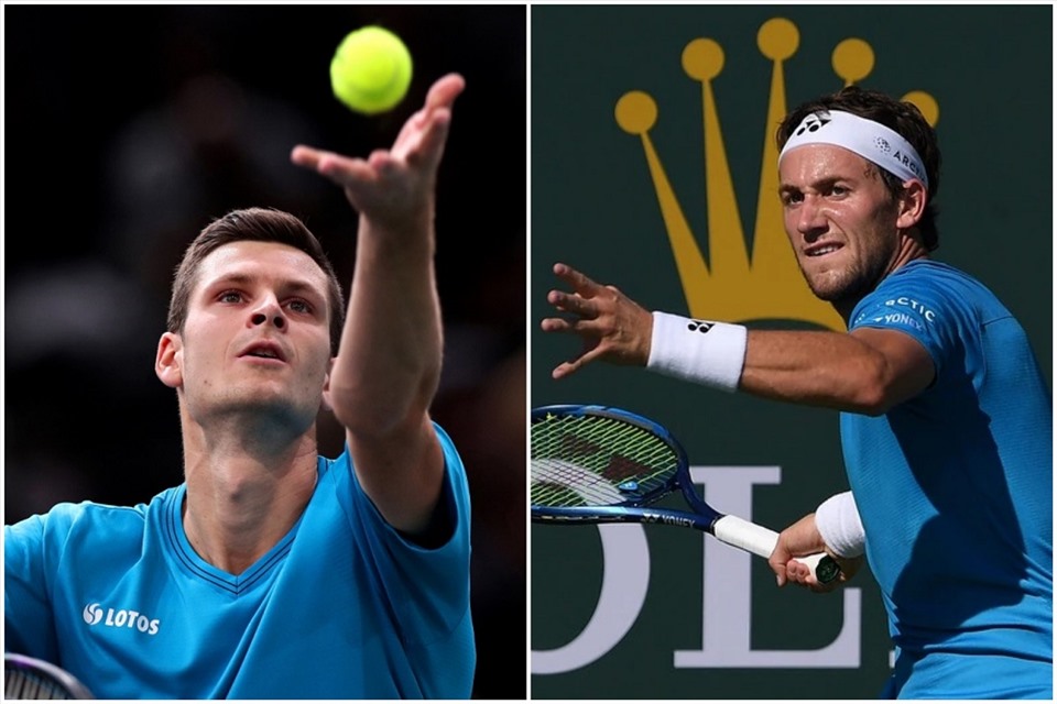 Hurbert Hurkacz và Casper Ruud là 2 cái tên khác gây bất ngờ trong năm 2021. Ảnh: ATP