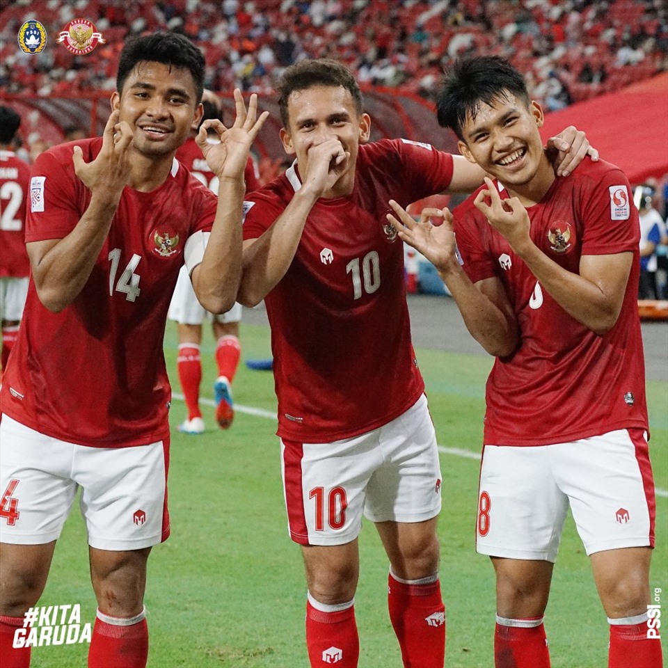 Tuyển Indonesia có lần thứ 6 vào chung kết AFF Cup, 5 lần trước họ đều thua trận. Ảnh: PSSI