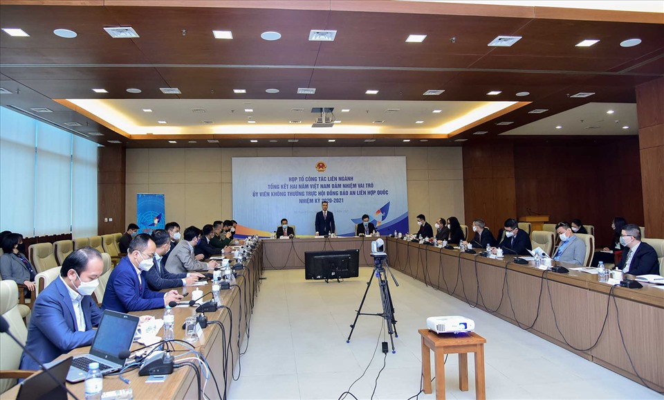 Tổ công tác liên ngành về Hội đồng Bảo an đã tổ chức phiên họp cuối cùng ngày 28.12. Ảnh: Bộ Ngoại giao