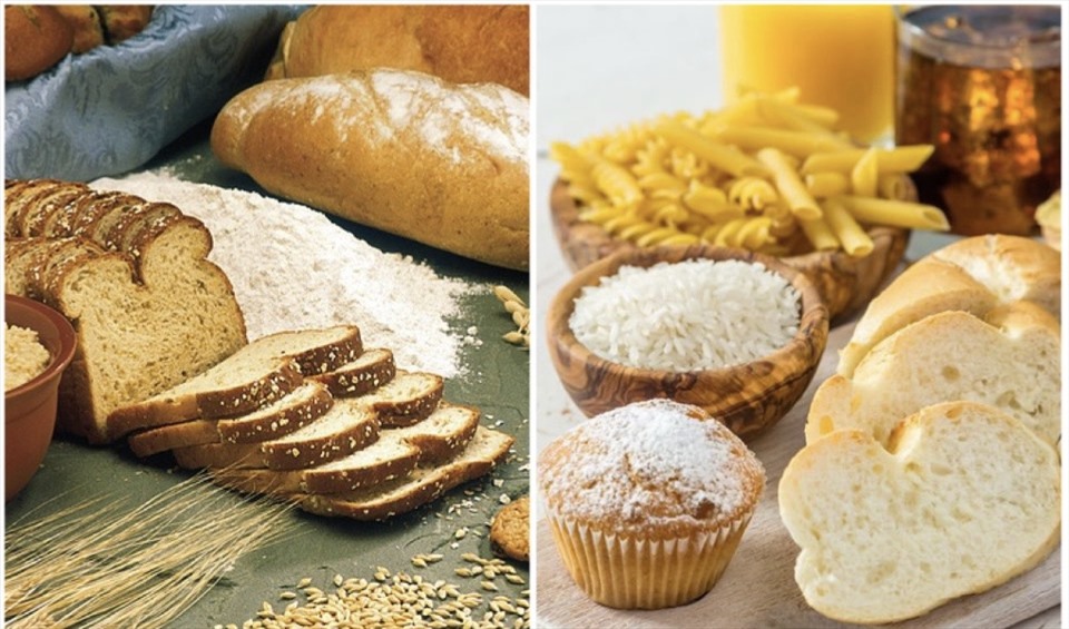 2. Carbs tinh chế Carbs tinh chế được nhiều người xếp vào nhóm carbs xấu. Một ví dụ điển hình về  thực phẩm chứa carbohydrate tinh chế là bánh mì - bánh mì trắng làm từ ngũ cốc tinh chế mềm và xốp hơn bánh mì nguyên hạt. Điều đáng buồn là những loại carbs tinh chế này làm cơ thể chúng ta “quá tải” trong việc chuyển hoá. Quá trình này làm cho các tuyến dầu sản xuất quá nhiều dầu và da đầu nhờn, tóc nhanh bết. Ảnh minh hoạ: An An.