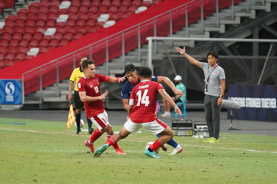 Các cầu thủ Indonesia tấn công tốt và phòng thủ cũng rất quyết liệt. Ảnh: AFF