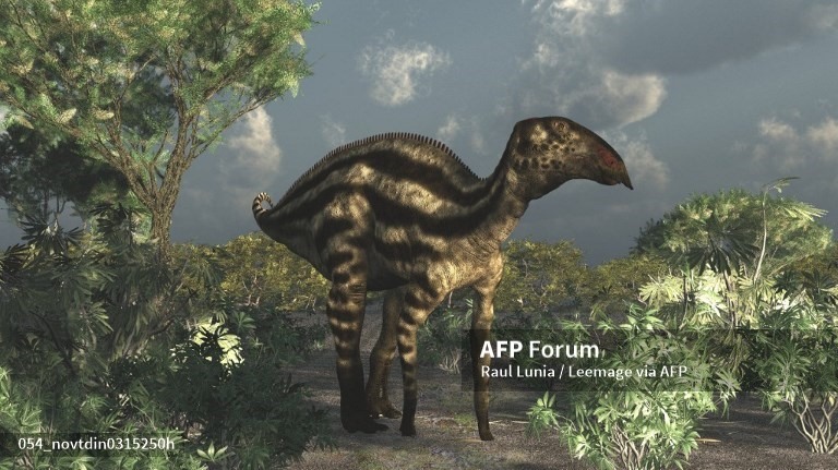 Ảnh minh họa loài khủng long Tethyshadros insularis. Ảnh: AFP