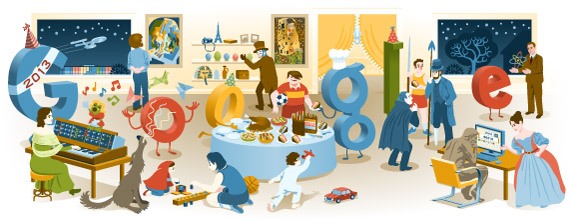 Google Doodle giao thừa năm 2012