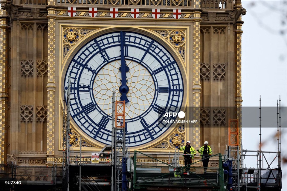 Dự án sửa chữa đồng hồ Big Ben đã kéo dài nhiều năm. Ảnh: AFP