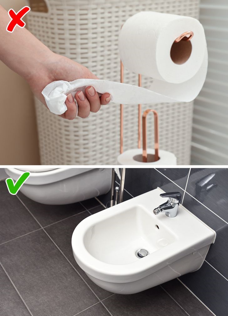 Vệ sinh không sạch: Giấy vệ sinh không thực sự làm sạch cho bạn. Ngoài việc gây kích ứng, lau bằng giấy vệ sinh còn có nguy cơ  lây lan vi khuẩn và chất bẩn ra tay và móng tay của bạn.