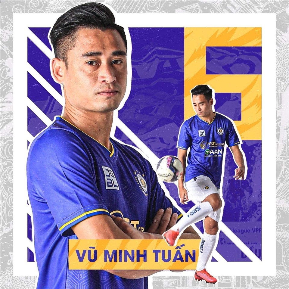 Tiền vệ Vũ Minh Tuấn cập bến câu lạc bộ Hà Nội. Ảnh: HNFC