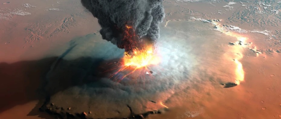Minh họa một vụ phun trào núi lửa. Ảnh chụp màn hình/Science Focus