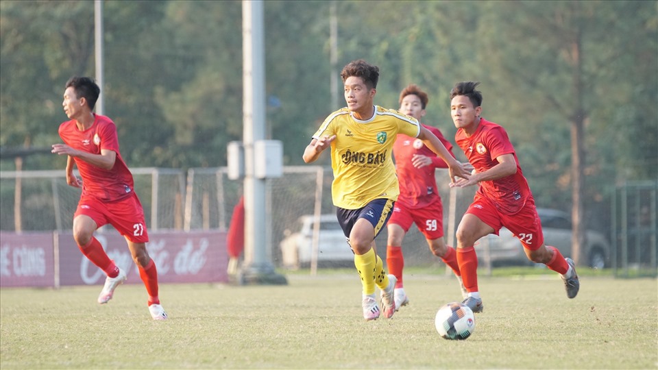 U21 Học viện Nutifood có trận thắng thứ 2 liên tiếp tại vòng loại bảng C, Giải U21 Quốc gia 2021. Ảnh: Văn Hải