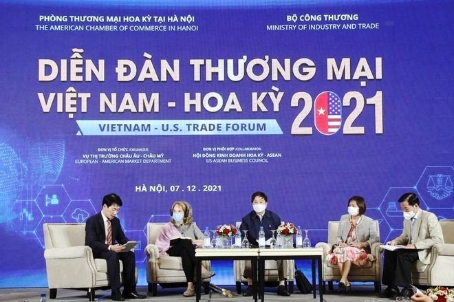 Diễn đàn Thương mại Việt Nam - Hoa Kỳ năm 2021. Ảnh: CT
