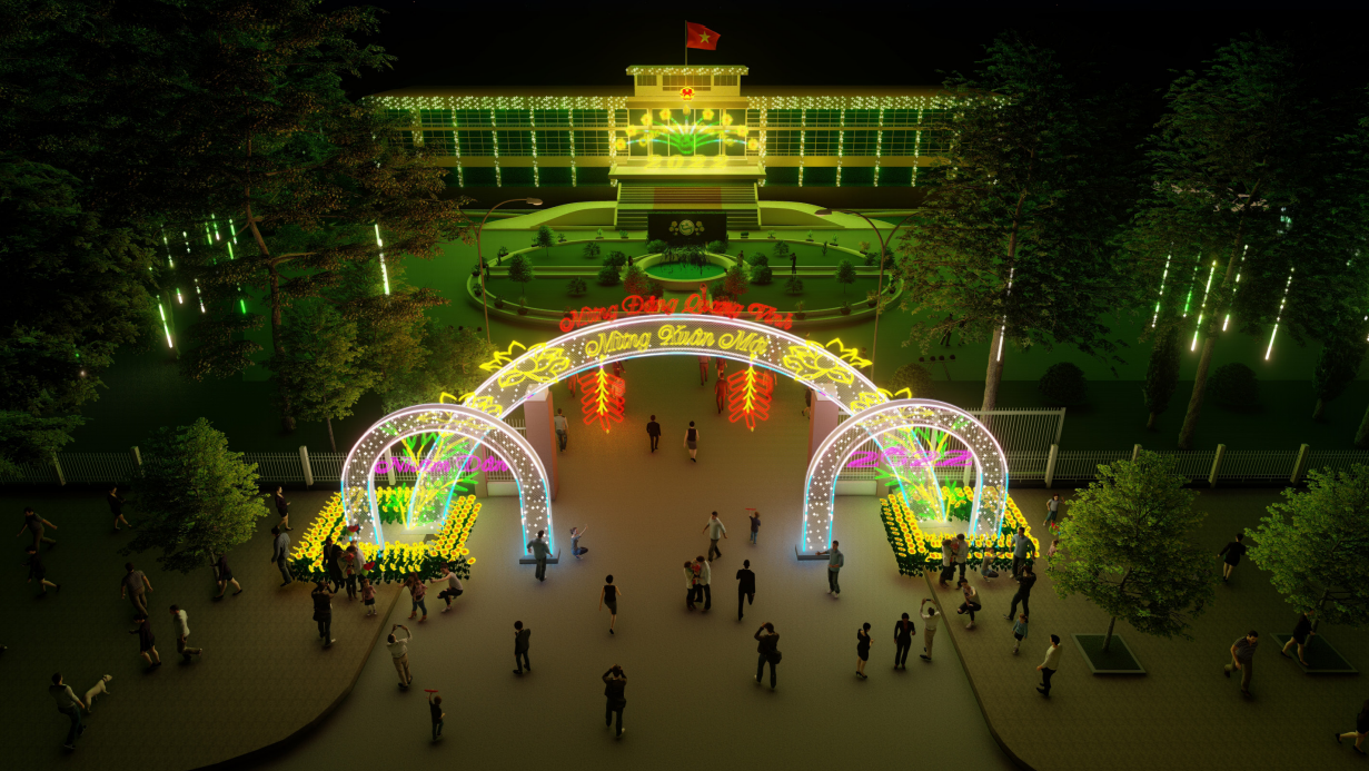 Công trình Đường đèn nghệ thuật Cần Thơ năm 2022 với chủ đề “Cần Thơ vững bước một niềm tin” đang được thi công để kịp sáng đèn vào ngày 22.12 tới.
