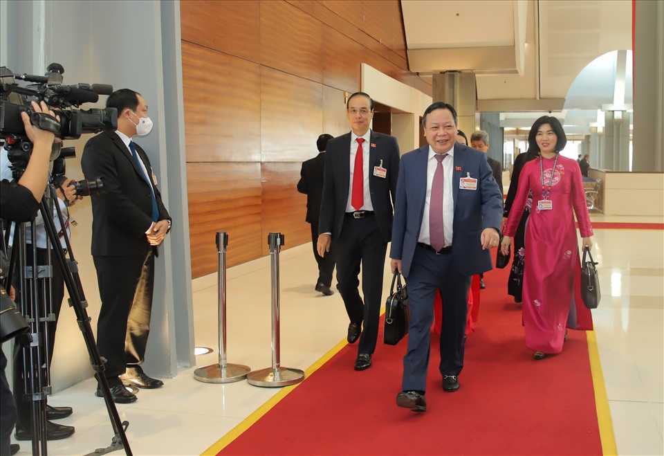 Hình ảnh các đại biểu dự phiên bế mạc Đại hội đại biểu toàn quốc lần thứ XIII của Đảng. Ảnh T.Vương