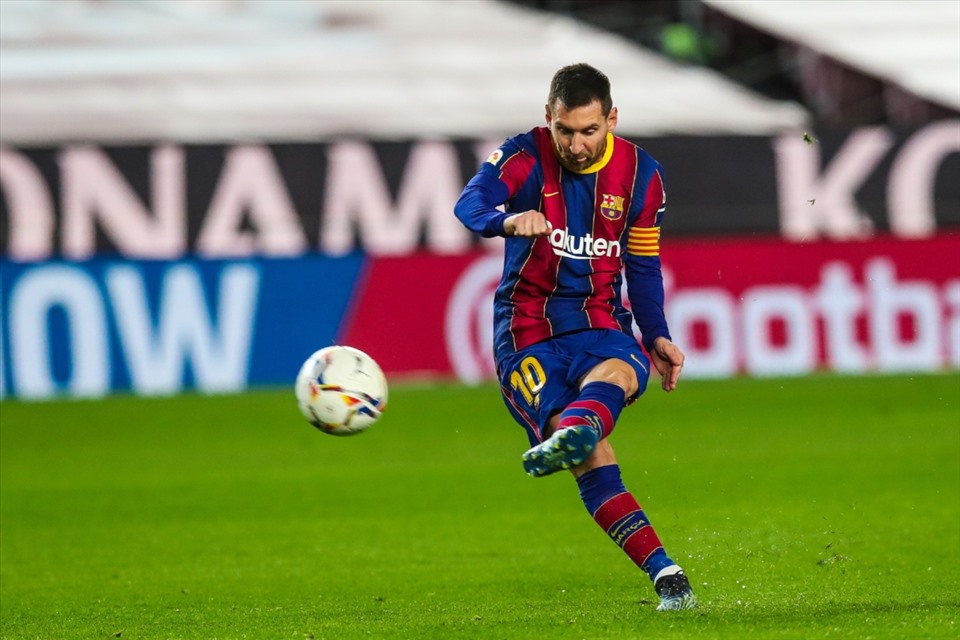 Messi đã ghi bàn thắng thứ 650 cho đội bóng xứ Catalunya. Ảnh: AFP