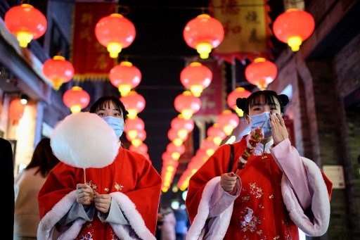 Bắc Kinh, Trung Quốc trong đêm giao thừa Tết Nguyên đán, Tân Sửu. Ảnh: AFP