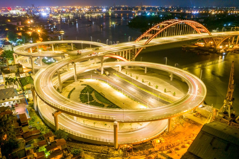 Cầu Hoàng Văn Thụ nối nội thành Hải Phòng với Khu đô thị Bắc Sông Cấm (huyện Thủy Nguyên) - ảnh HP