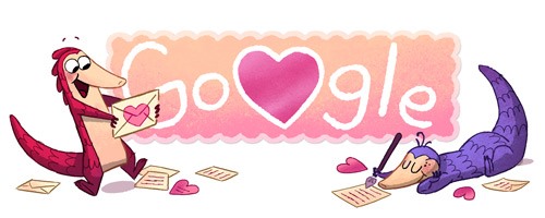 Google Doodle kỷ niệm ngày Valentine năm 2017.
