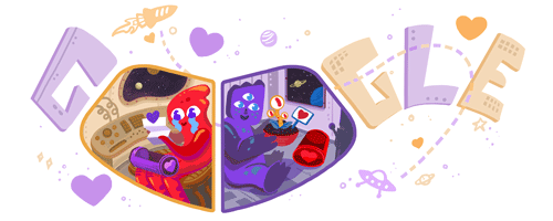 Google Doodle kỷ niệm ngày Valentine năm 2020.