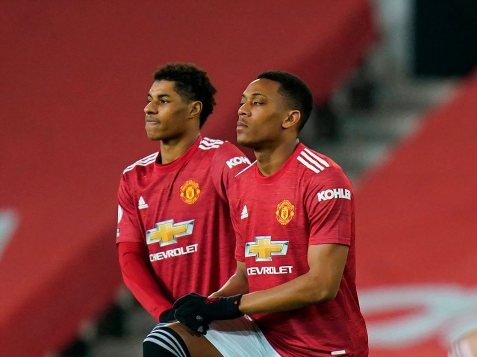 Man United cũng đang gặp vấn đề tương tự với Rashford và Martial. Ảnh: Man United