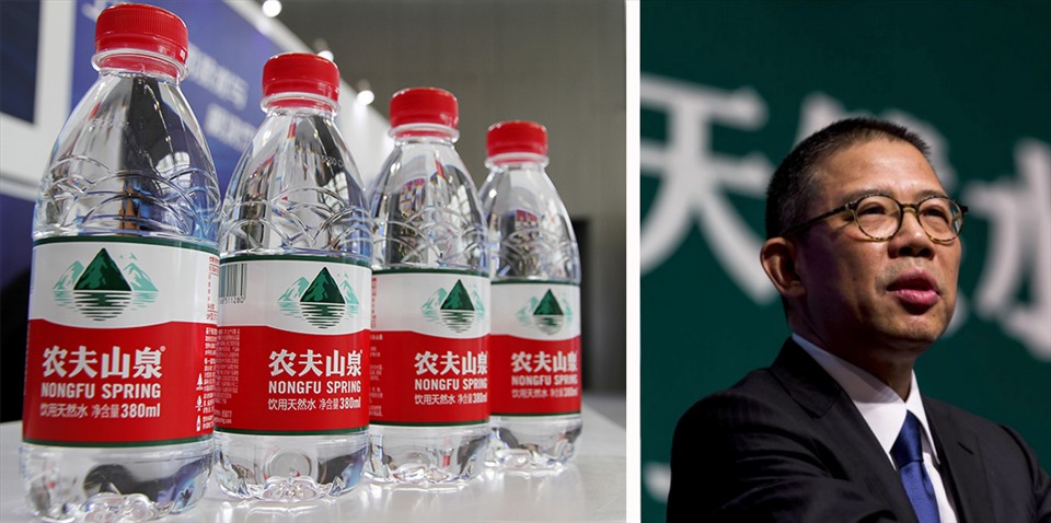 Zhong Shanshan là chủ tịch của Nongfu Spring - công ty nước đóng chai nổi tiếng khắp Trung Quốc. Theo Bloomberg Billionaires Index, tỉ phú này sở hữu khối tài sản lên đến 93,1 tỉ USD.  Đồ họa: Khương Duy