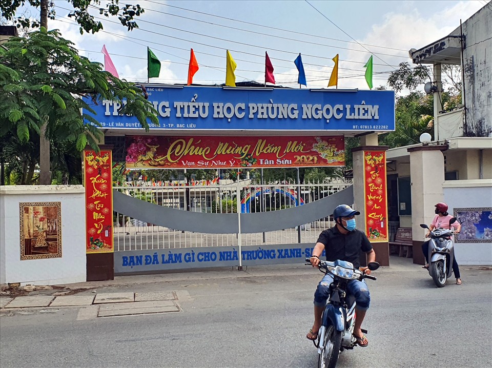 Các Trường học vẫn đóng cửa theo thông báo của UBND tỉnh Bạc Liêu cho đến hết ngày 21.2. Ảnh: NHật Hồ