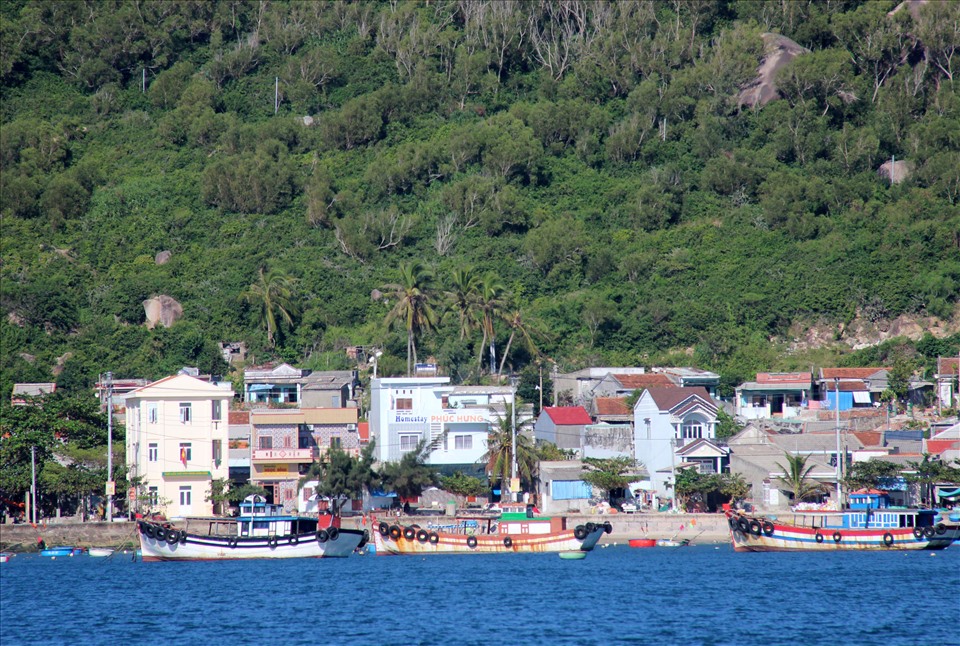 Một góc xã đảo Nhơn Châu (hay còn gọi là Cù Lao Xanh). Ảnh: T.X
