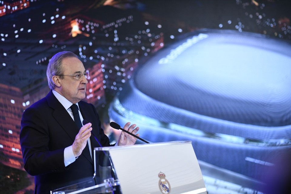 Chủ tịch Florentino Perez của Real Madrid chưa bao giờ ngại những nước cờ mạo hiểm. Ảnh: Real Madrid