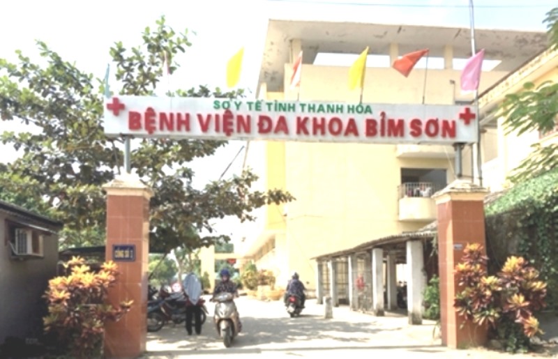Bệnh viện Đa khoa thị xã Bỉm Sơn (Thanh Hóa), nơi bệnh nhân L.Q.M điều trị tại khu cách lý và bị tử vong sau đó. Ảnh: M.L