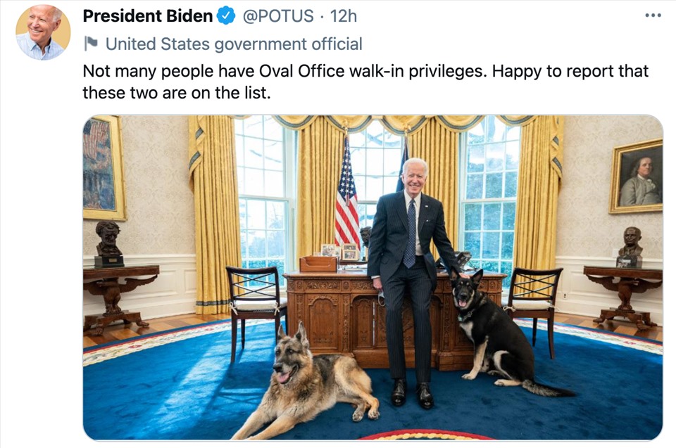 Bài đăng trên Twitter của Tổng thống Joe Biden. Ảnh chụp màn hình