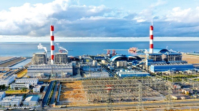 Nhà máy Nhiệt điện Vĩnh Tân 3 là dự án điện than lớn nhất nằm trong Trung tâm Điện lực Vĩnh Tân, tỉnh Bình Thuận. Ảnh: TTXVN